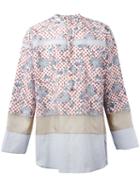 Kolor Floral Dots Shirt, Men's, Size: Iii, White, Cotton/tencel/cupro