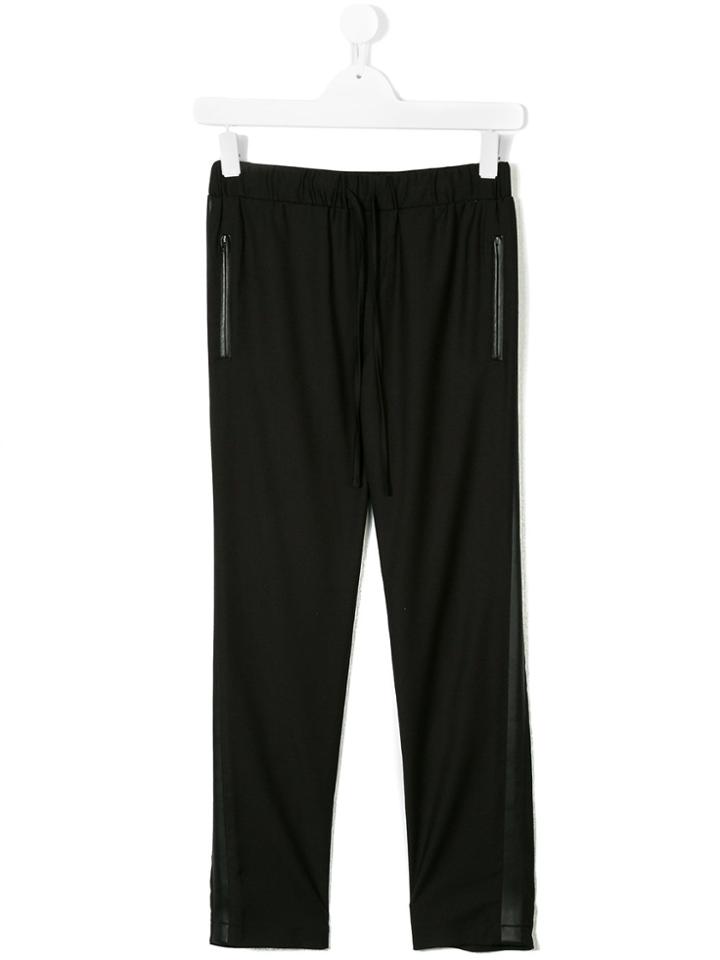 John Richmond Kids Side Stripe Drawstring Leggings - Black