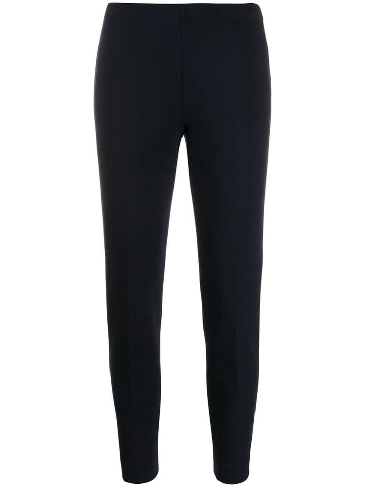 Les Copains Slim Fit Cropped Trousers - Blue