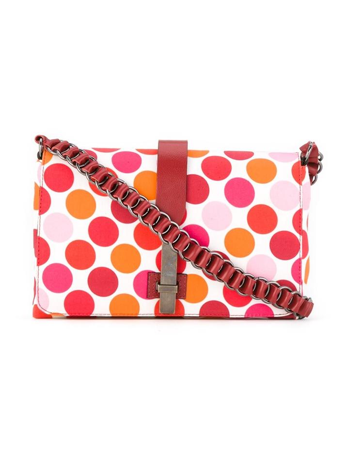 Reinaldo Lourenço Printed Crossbody Bag, Women's, Red