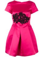 P.a.r.o.s.h. Lace Appliqué Satin Dress, Women's, Size: Medium, Pink/purple, Acetate/viscose/acrylic/wool