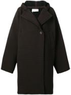 Ports 1961 Oversized Check Coat - Black
