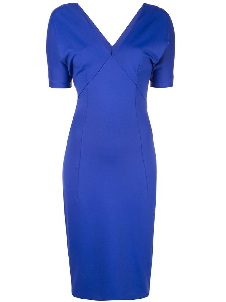 Haider Ackermann V-neck Fitted Dress - Blue