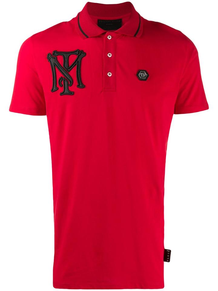 Philipp Plein Scarface Print Polo Shirt - Red