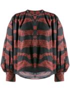 Isabel Marant Striped Button-up Shirt - Black