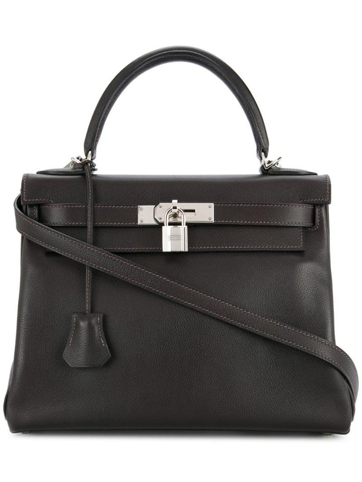 Hermès Pre-owned Kelly Top Handle Bag - Black