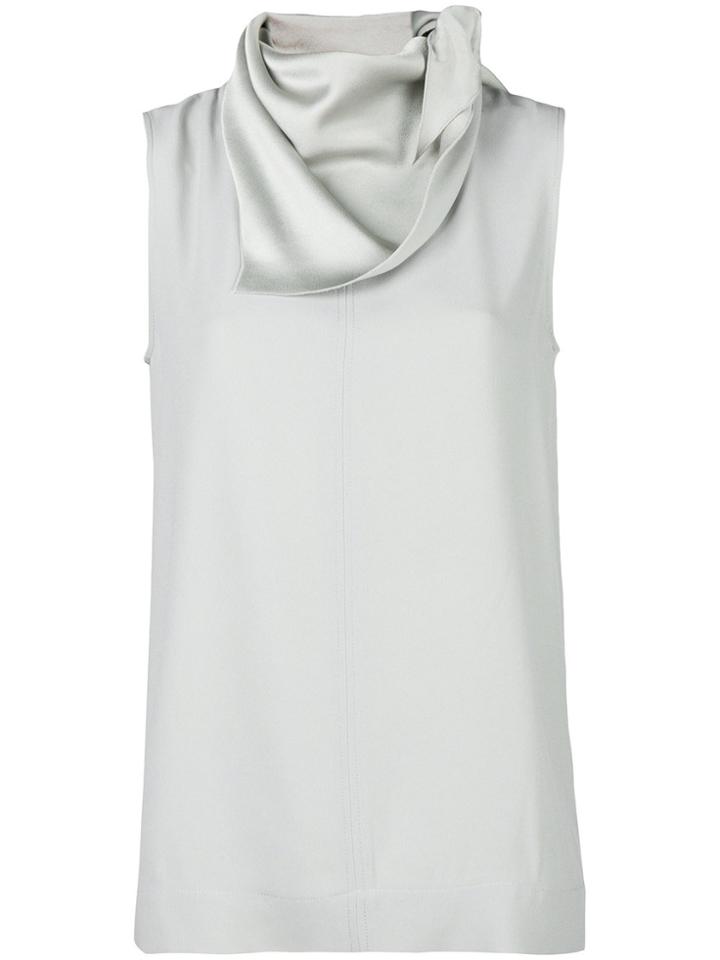 Joseph Pearce Scarf-style Neckline Top - Grey