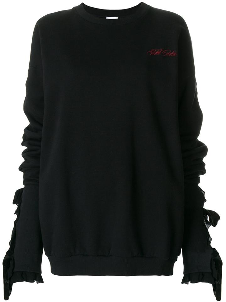 Brognano Ruffled Sleeves Jumper - Black