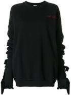 Brognano Ruffled Sleeves Jumper - Black