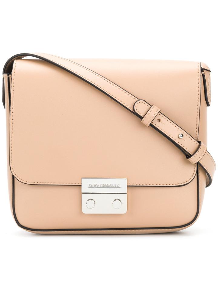 Emporio Armani Clasp Cross Body Bag - Nude & Neutrals
