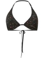 Malia Mills Sunset Marquis Triangle Bikini Top, Women's, Size: 38b, Black, Polyamide/spandex/elastane