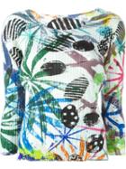 Pleats Please By Issey Miyake Pleated Printed Top