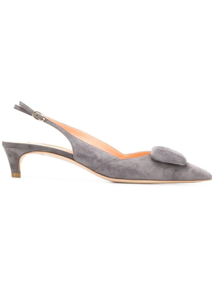 Rupert Sanderson Misty Slingback Pumps - Grey