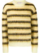 Marni Striped Knitted Sweater - Yellow