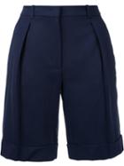Michael Kors - Classic Tailored Shorts - Women - Silk/virgin Wool - 2, Blue, Silk/virgin Wool
