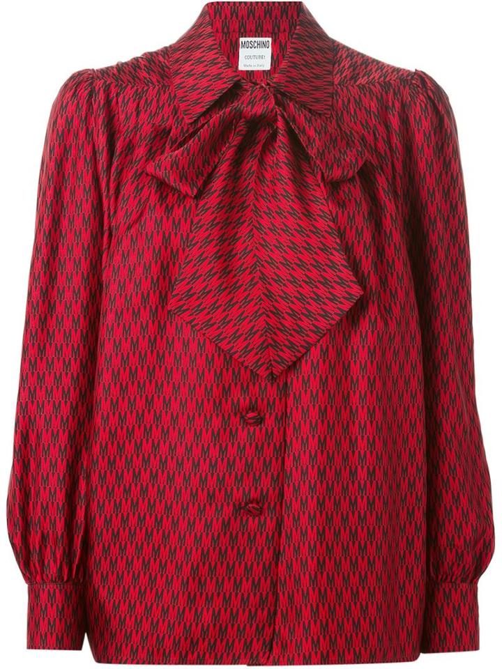 Moschino Vintage Band Collar Blouse