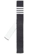Thom Browne 4-bar Stripe Wool Knit Tie - Grey