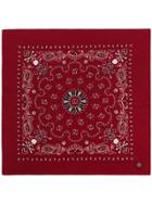 Mastermind Japan Red Printed Silk Bandana Scarf