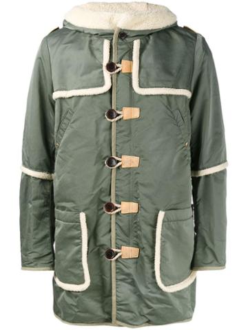 Visvim 'hudson' Military Coat, Men's, Size: 2, Green, Nylon/wool/mohair/lamb Fur