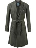 Guild Prime Lightweight Belted Coat, Men's, Size: L, Green, Cotton/cupro