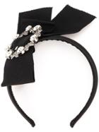 Dolce & Gabbana Embellished Bow Headband - Black