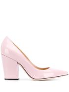 Sergio Rossi Block Heel Pumps - 5816 Blush