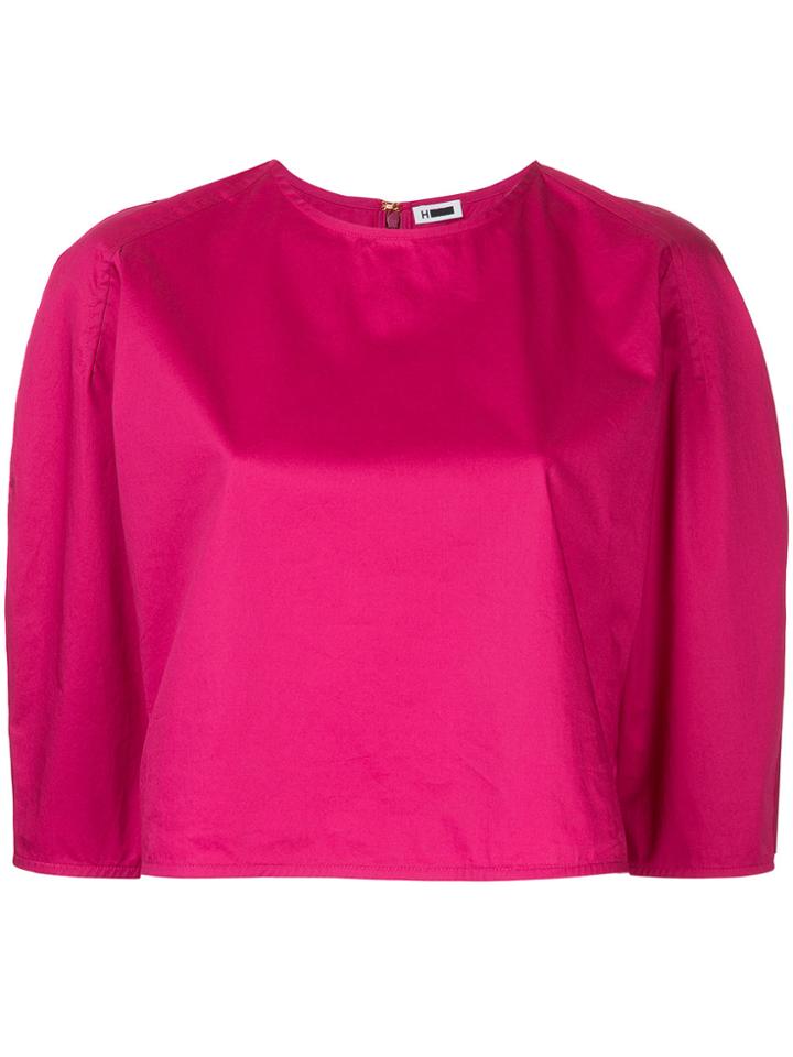 H Beauty & Youth Cropped Boxy Top - Pink & Purple