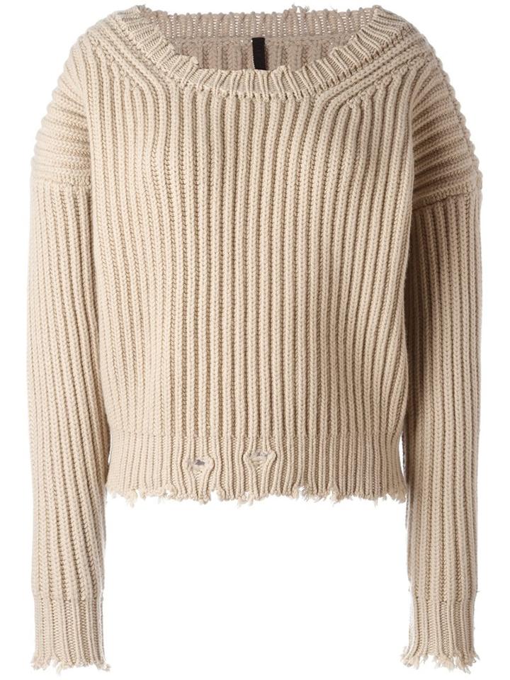 Unravel Distressed Jumper, Women's, Size: Small, Nude/neutrals, Cashmere/virgin Wool
