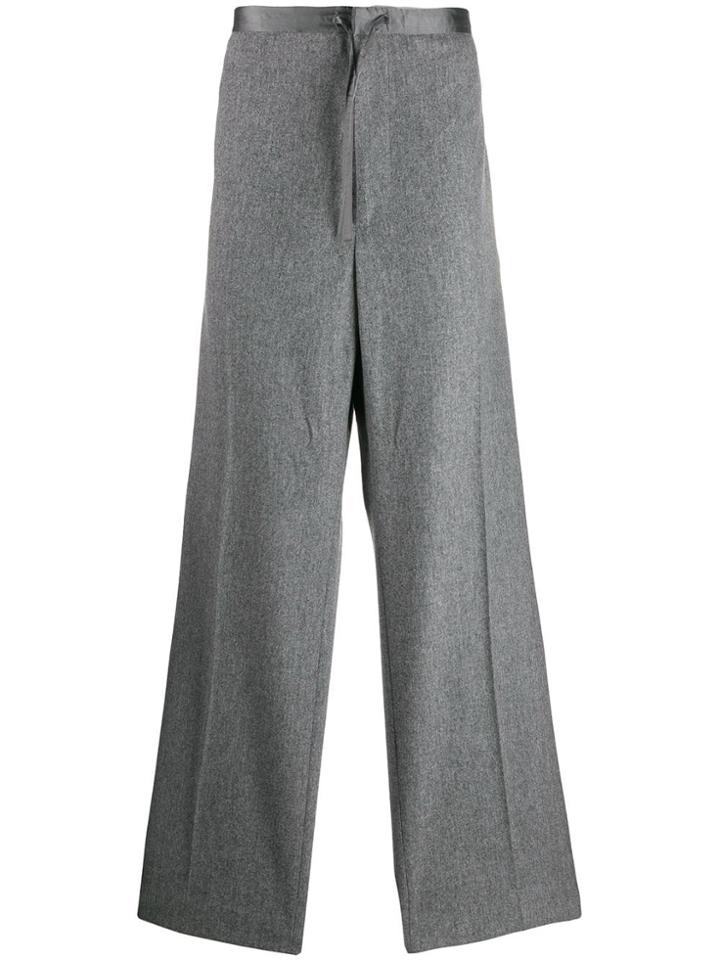 Jil Sander Drawstring Waist Wide-leg Trousers - Grey