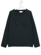 Andorine - Teen Frayed Patch Sweatshirt - Kids - Cotton - 14 Yrs, Grey