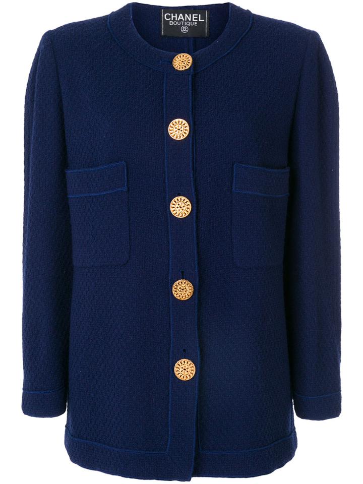 Chanel Vintage 1990 Tweed Jacket - Blue