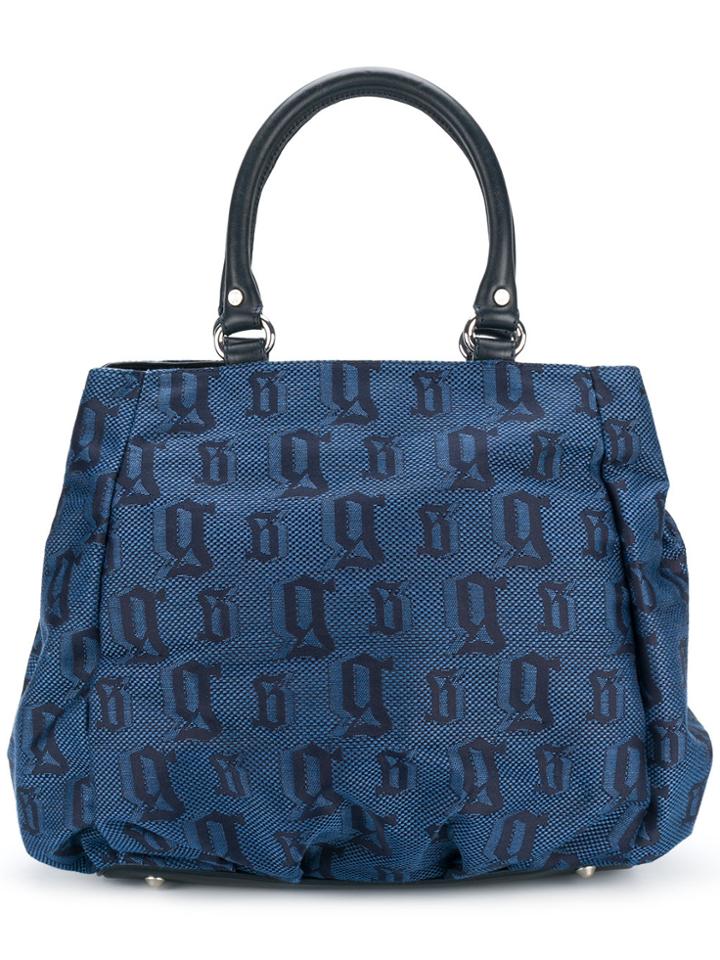 John Galliano Monogram Tote - Blue