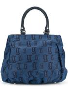 John Galliano Monogram Tote - Blue