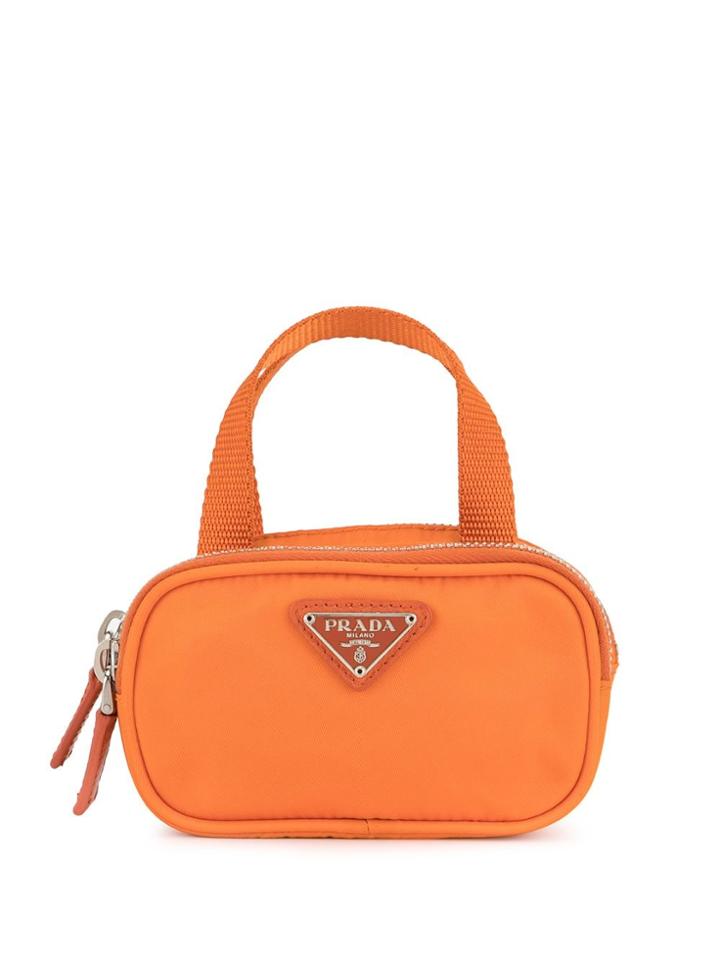 Prada Pre-owned Logo Plaque Mini Handbag - Orange