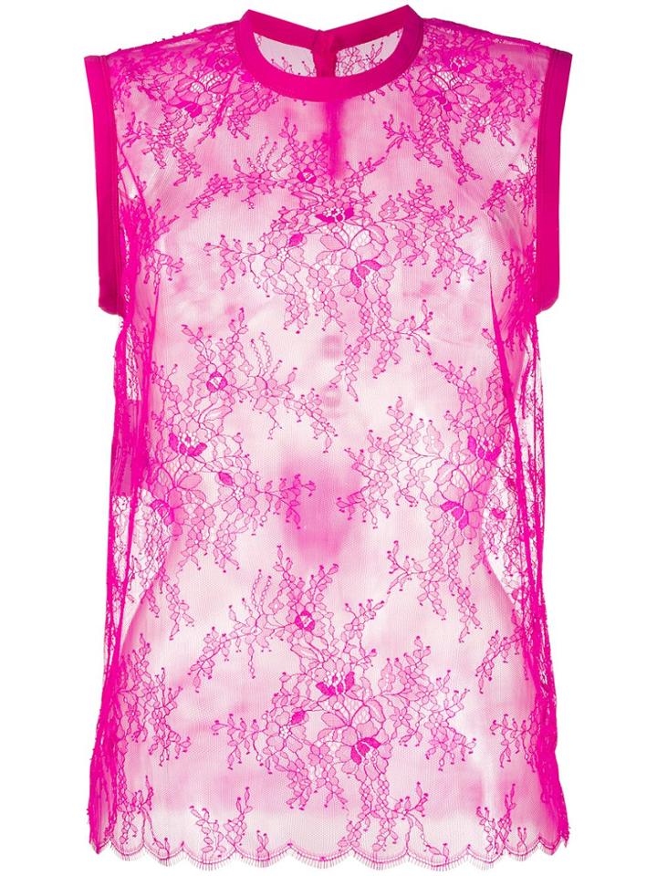 Philosophy Di Lorenzo Serafini Sheer Lace Top - Pink