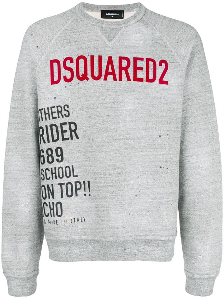 Dsquared2 Logo Printed Sweatshirt - Grey