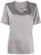 D.exterior Short-sleeved Blouse - Grey