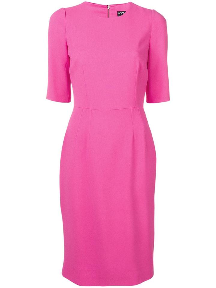 Dolce & Gabbana Shortsleeved Midi Dress - Pink