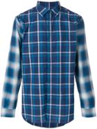 Givenchy Contrast Check Shirt - Blue