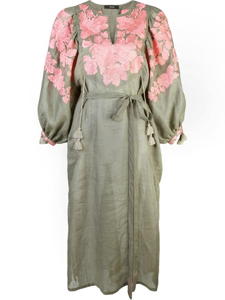 Vita Kin Floral Tassel Detail Dress - Green