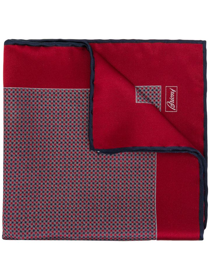 Brioni Printed Handkerchief - Red