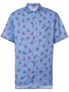 Lanvin Short Sleeve Lobster Print Shirt - Blue