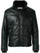 Dirk Bikkembergs Padded Leather Jacket - Black