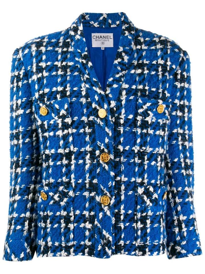 Chanel Pre-owned '1990s Tweed Jacket - Blue