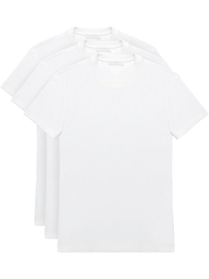 Prada Three Pack Jersey T-shirts - White