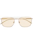 Lacoste Aviator Shaped Sunglasses - Gold