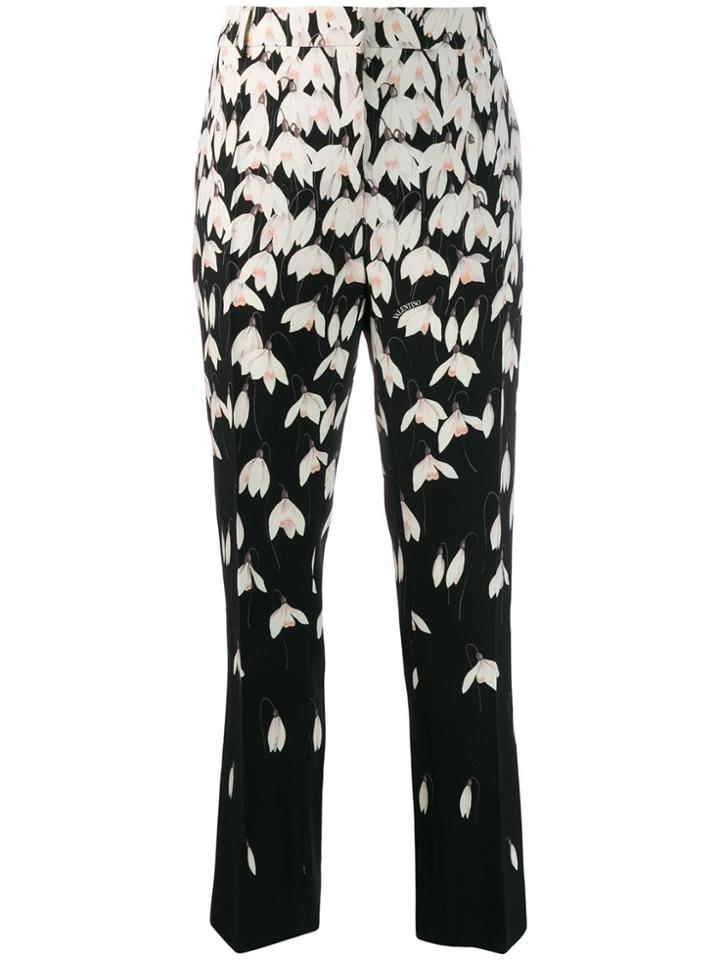 Valentino Snowdrop Print Trousers - Black