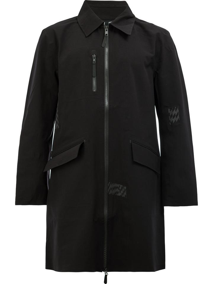 Yang Li Zip-up Coat, Men's, Size: 48, Black, Polyamide/polyurethane/spandex/elastane