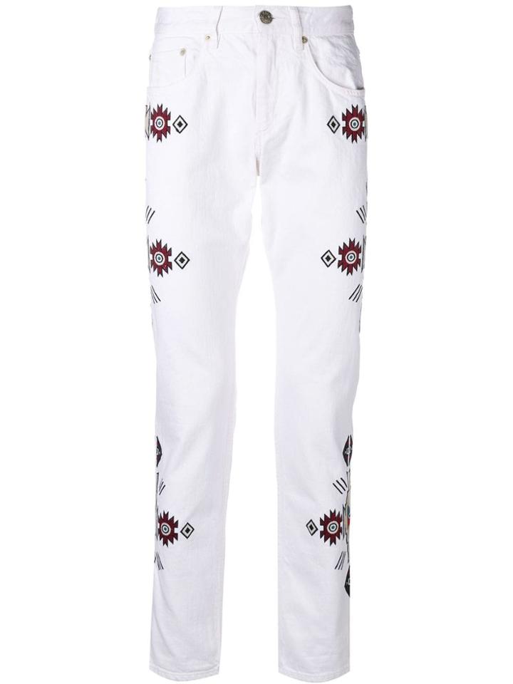 Isabel Marant Jasper Embroidered Jeans - White