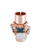 Maison Margiela Embellished Armour Ring, Women's, Size: Medium, Metallic